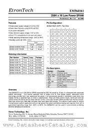EM564161 datasheet pdf Etron Tech