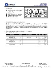 LMA420 datasheet pdf Filtronic