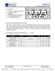 LMA419 datasheet pdf Filtronic