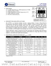 LP1500 datasheet pdf Filtronic