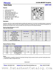 LMA110A datasheet pdf Filtronic