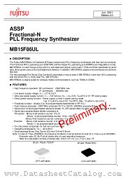MB15F86UL datasheet pdf Fujitsu Microelectronics