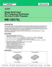 MB15E07SL datasheet pdf Fujitsu Microelectronics