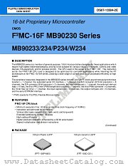 MB90P234 datasheet pdf Fujitsu Microelectronics