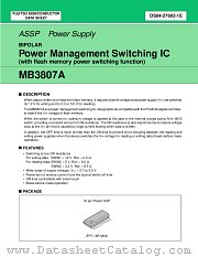 MB3807A datasheet pdf Fujitsu Microelectronics