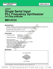 MB15C03 datasheet pdf Fujitsu Microelectronics