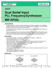 MB15F03L datasheet pdf Fujitsu Microelectronics