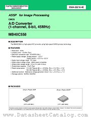 MB40C558 datasheet pdf Fujitsu Microelectronics