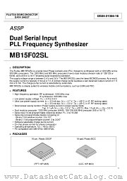 MB15F02SL datasheet pdf Fujitsu Microelectronics