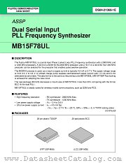 MB15F78UL datasheet pdf Fujitsu Microelectronics