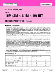 MBM29LV160TE-12 datasheet pdf Fujitsu Microelectronics