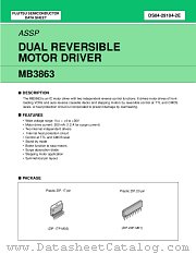 MB3863 datasheet pdf Fujitsu Microelectronics