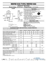 MBRB1050 datasheet pdf General Semiconductor