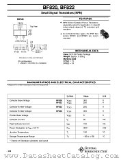 BF820 datasheet pdf General Semiconductor
