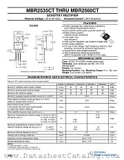 MBR2560CT datasheet pdf General Semiconductor