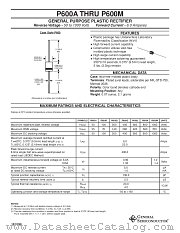 P600B datasheet pdf General Semiconductor