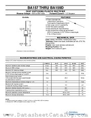 BA159D datasheet pdf General Semiconductor