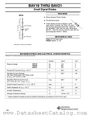 BAV19 datasheet pdf General Semiconductor