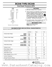BC546 datasheet pdf General Semiconductor