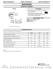 BAT54WS datasheet pdf General Semiconductor
