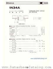 1N34A datasheet pdf Hitachi Semiconductor