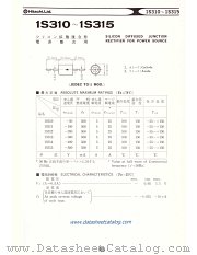 1S315 datasheet pdf Hitachi Semiconductor
