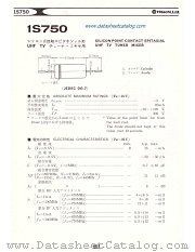 1S750 datasheet pdf Hitachi Semiconductor