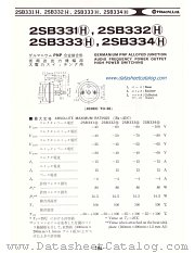 2SB334H datasheet pdf Hitachi Semiconductor
