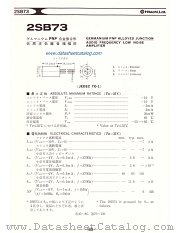 2SB73 datasheet pdf Hitachi Semiconductor