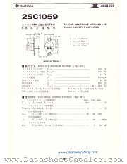 2SC1059 datasheet pdf Hitachi Semiconductor