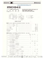 2SC154H datasheet pdf Hitachi Semiconductor