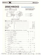 2SC463H datasheet pdf Hitachi Semiconductor