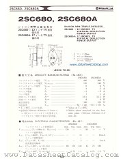 2SC680A datasheet pdf Hitachi Semiconductor
