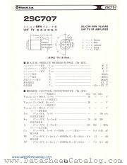 2SC707 datasheet pdf Hitachi Semiconductor