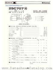 2SC707H datasheet pdf Hitachi Semiconductor