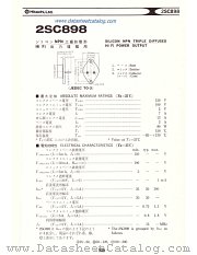 2SC898 datasheet pdf Hitachi Semiconductor