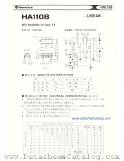 HA1108 datasheet pdf Hitachi Semiconductor