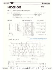HD3109 datasheet pdf Hitachi Semiconductor