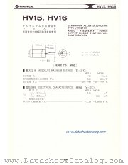 HV15 datasheet pdf Hitachi Semiconductor