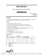 HD74CDC857 datasheet pdf Hitachi Semiconductor