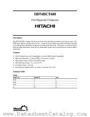 HD74HCT688 datasheet pdf Hitachi Semiconductor