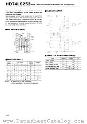 HD74LS253 datasheet pdf Hitachi Semiconductor