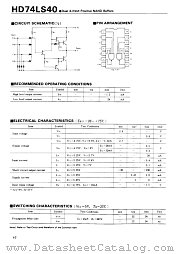 HD74LS40 datasheet pdf Hitachi Semiconductor