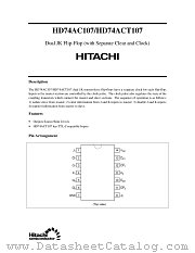 HD74ACT107 datasheet pdf Hitachi Semiconductor