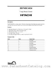 HD74HC4024 datasheet pdf Hitachi Semiconductor