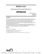 HD74LV123A datasheet pdf Hitachi Semiconductor