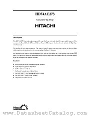 HD74AC273 datasheet pdf Hitachi Semiconductor