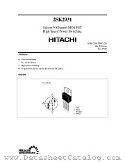 2SK2931 datasheet pdf Hitachi Semiconductor