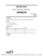 HD74HCT00A datasheet pdf Hitachi Semiconductor