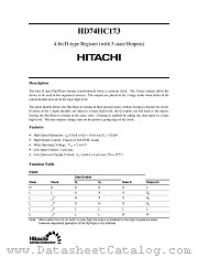 HD74HC173 datasheet pdf Hitachi Semiconductor